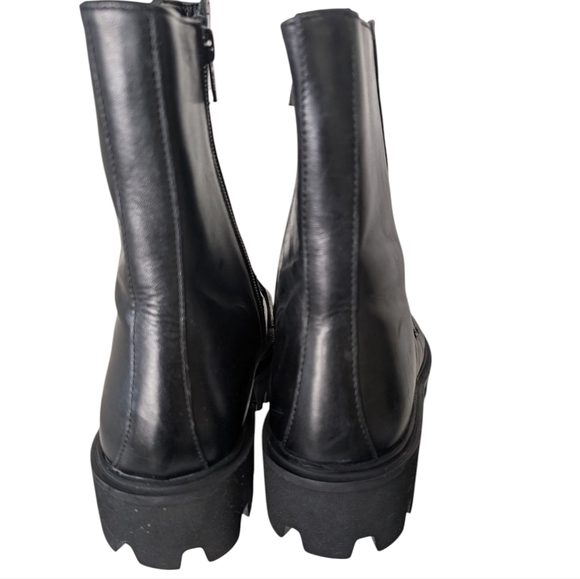 Cavalli Class Black Leather Cortina Platform Lug Boots...Size EU 39(US 8.5-9) - Picture 5 of 9
